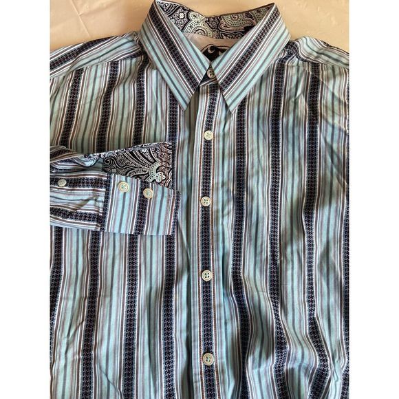 Robert Graham Other - Men's Robert Graham Houndstooth‎ Stripe Long Sleeve Button Down Shirt- Size M